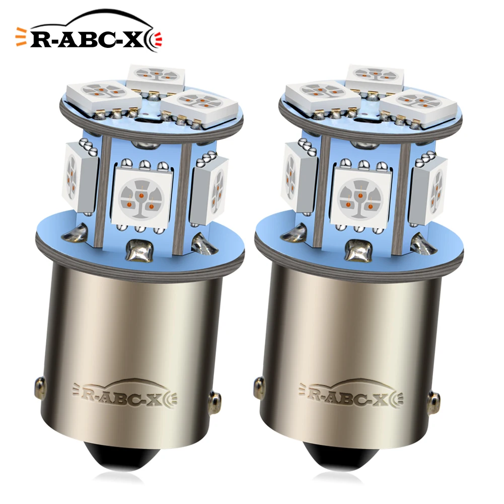

Pair Amber 6V 12V 24V Car Led 1156 BAU15S PY21W 1156P Backup Light P21W Auto BA15S 5050SMD Turning Signal Parking DRL Red White