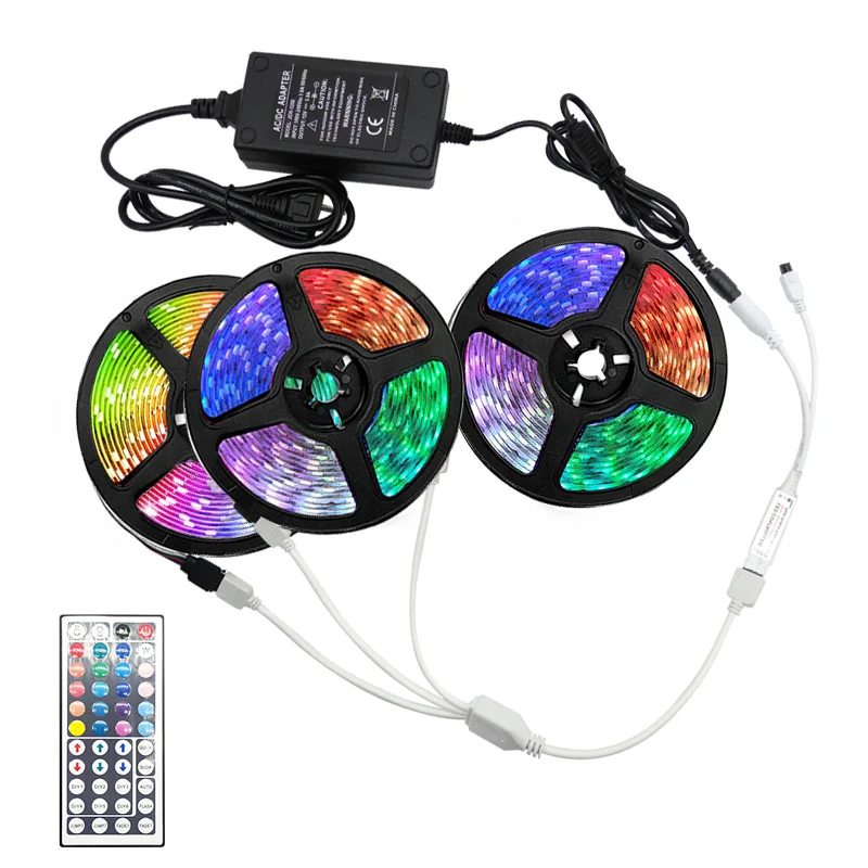 RGB светодиодный светильник SMD2835 5050 5 м 10 Водонепроницаемая светодиодная лента DC12V
