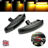 For Land  Rover Discovery 3 4 Freelander 2 Smoked  Side Repeaters Indicator Lights Light Bar LED Turn Signal Lights For Auto