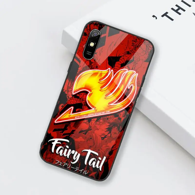 

Fairy Tail Anime Cartoons Phone Case Tempered glass For xiaomi Redmi 4X 5 6 6A 8 8SE MIX 2 2S Note 3 4 5 6 7 PLUS PRO