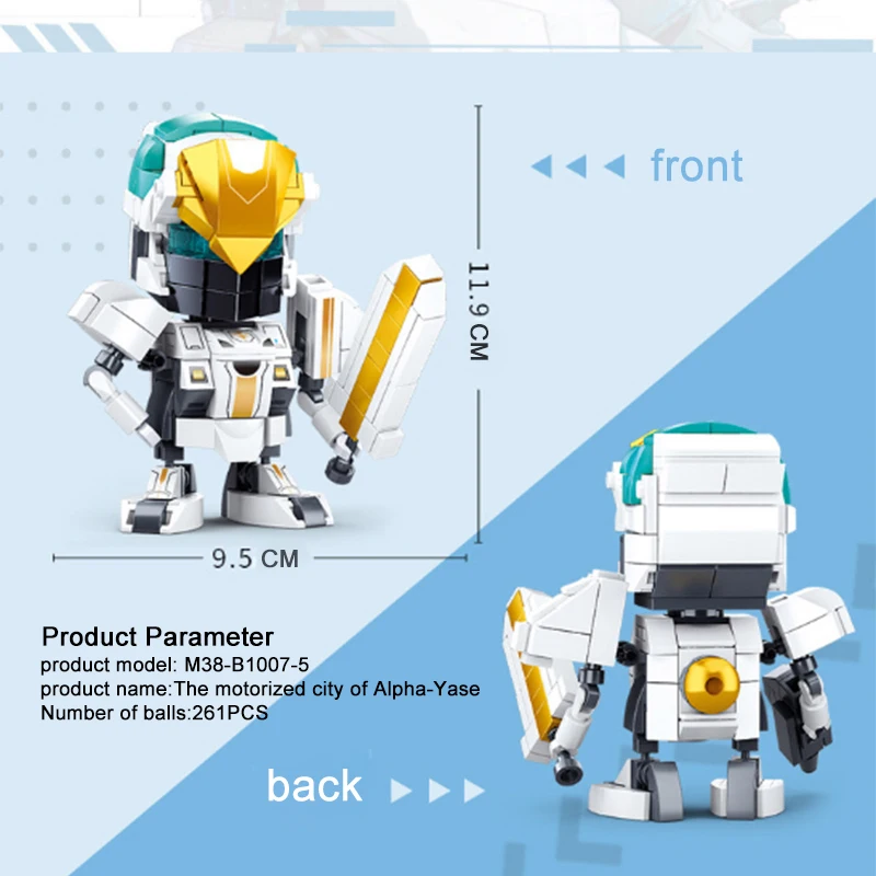 Креативные фигурки Sluban City модель робота Alpha Mecha конструктор сделай сам игровой