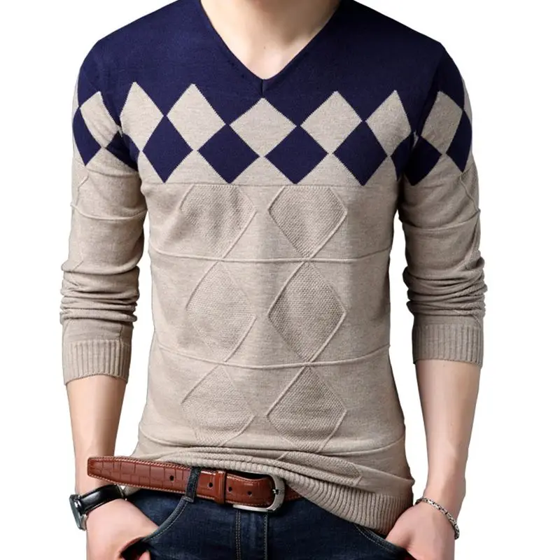 Бесплатная доставка Новая мода 2021 Сезон весна осень Мужские шерстяные пуловеры