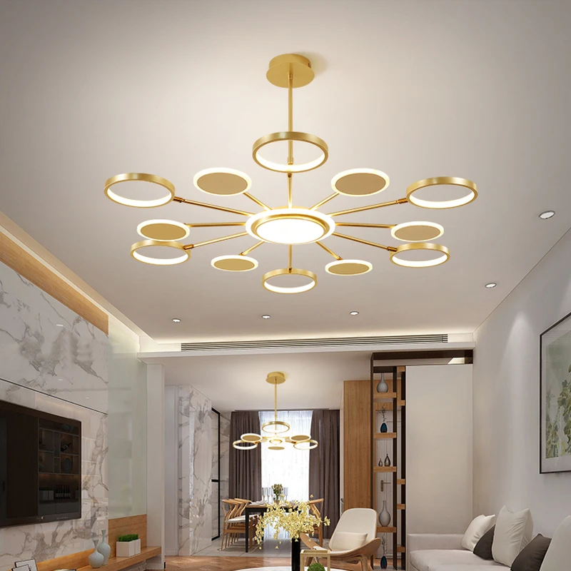 Новая светодиодная люстра для гостиной спальни кухни домашняя современная