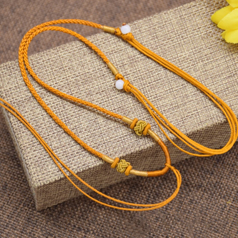 

Hand-woven Necklace Rope Upscale Pineapple Button Pendant DIY Necklace Bracelet Handmade Jewelry Accessories