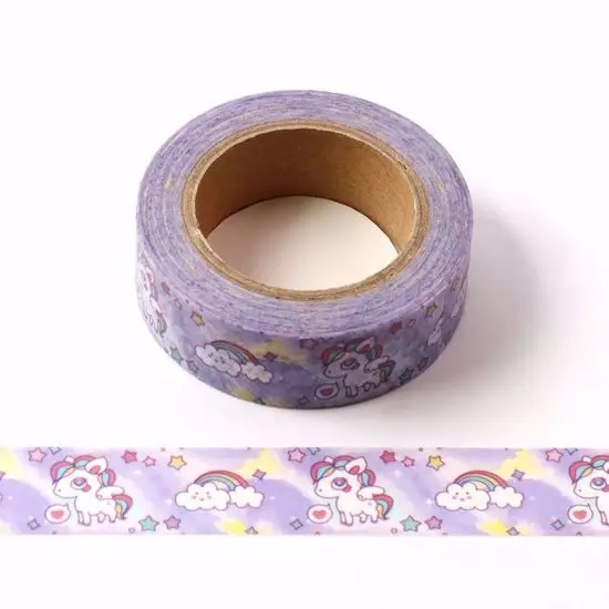 15 мм * 10 м Мечта Радуга Единорог васи лента клейкая DIY Скрапбукинг Стикеры