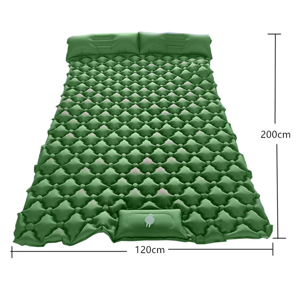 

Outdoor Sleeping Pad Camping Inflatable Mattress with Pillows Travel Mat Folding Bed Ultralight Air Cushion for Hiking Trekking