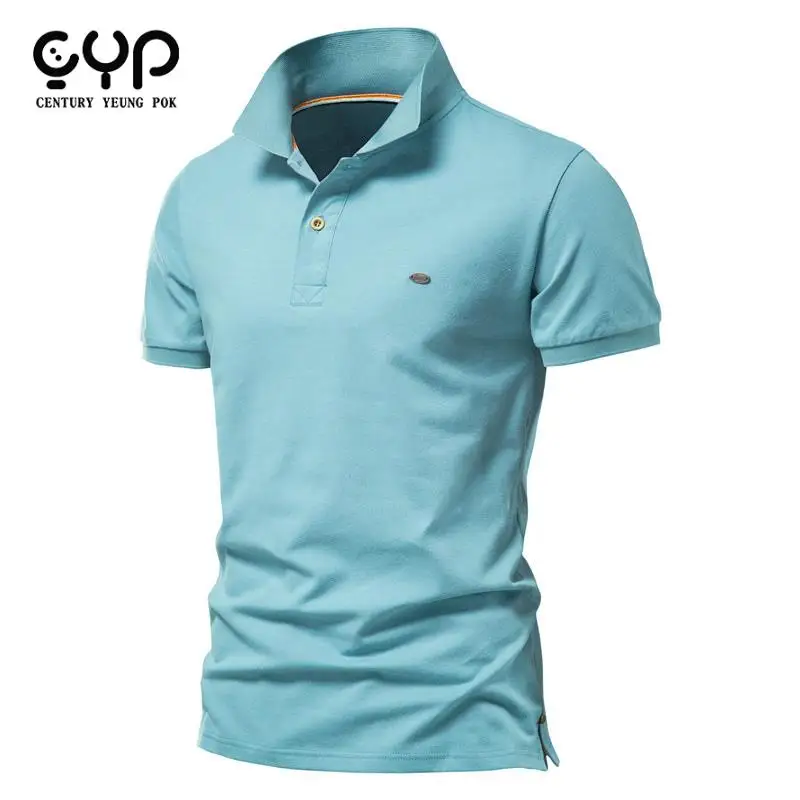 

100% Cotton Polo Shirt Men Casual Solid Color Short Sleeve Brand Mens Shirts Summer High Quality Streetwear Polos Men