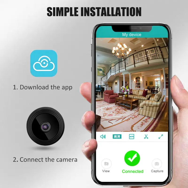 

720P Mini IP WIFI Camera Camcorder Wireless Home Security DVR Night Version