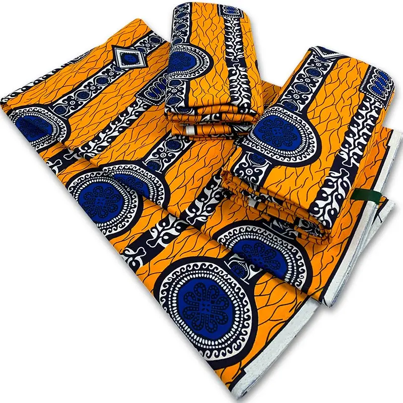 Fabric Holland Real wax 100% cotton high quality African wax Ankara women's clothing  sewn dress party dress size 6