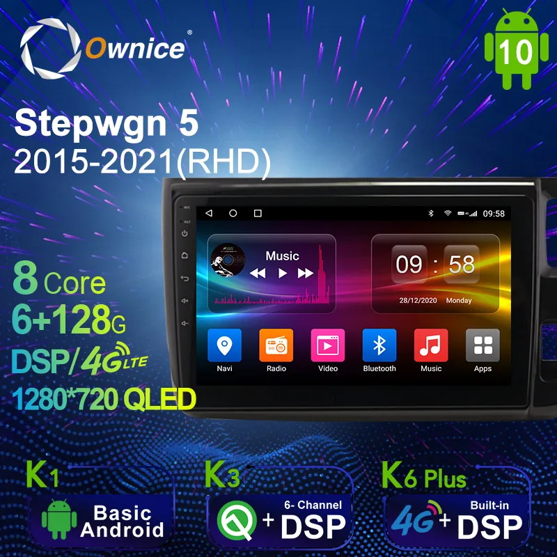 

Android 10.0 6G+128G Car Radio Stereo for Honda Stepwgn 5 2015 - 2021 Auto Audio GPS 4G LTE System head unit 1280*720 NO DVD