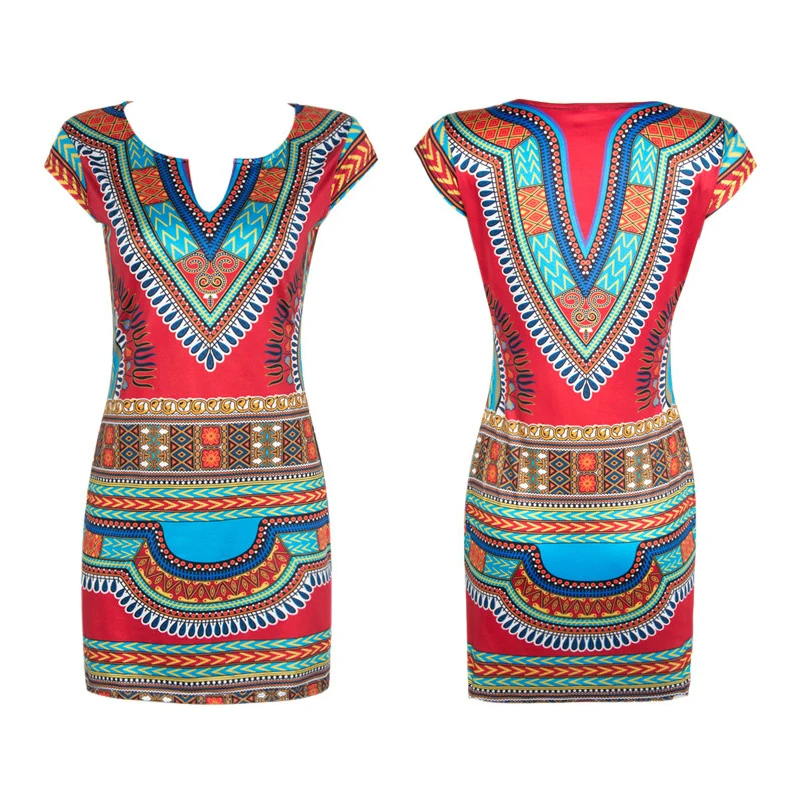 Модное летнее платье элегантное женское сексуальное без рукавов Африканский