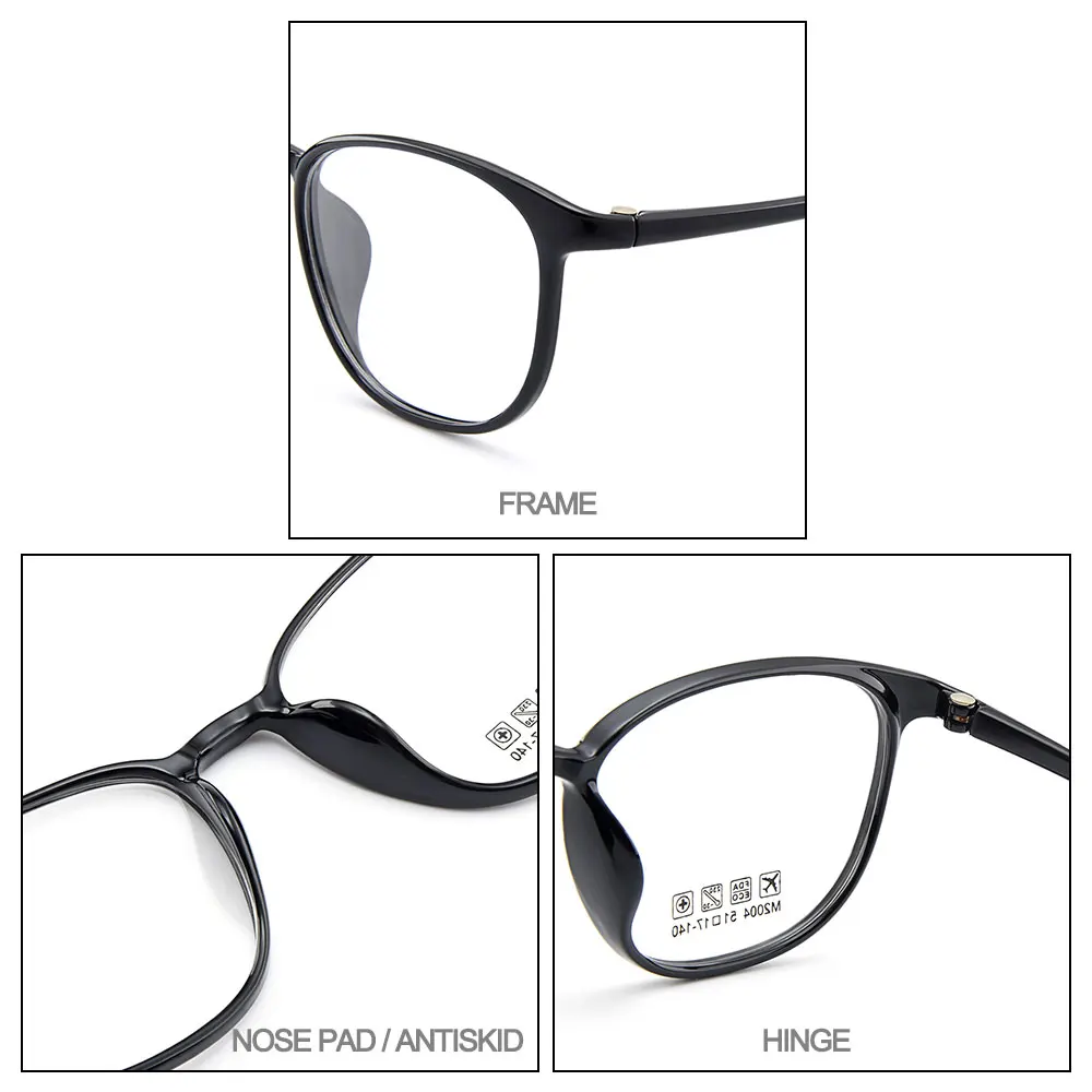 

CICCOLINI Ultralight Girl's Glasses Frame Flexible Legs Plastic TR90 Women Round Myopia Prescription Eyeglasses Frame MD2004