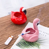 swan telephone design smoking accessories ceramic ashtray tobacco bowl desktop ash holder portable smoke tray for home decor