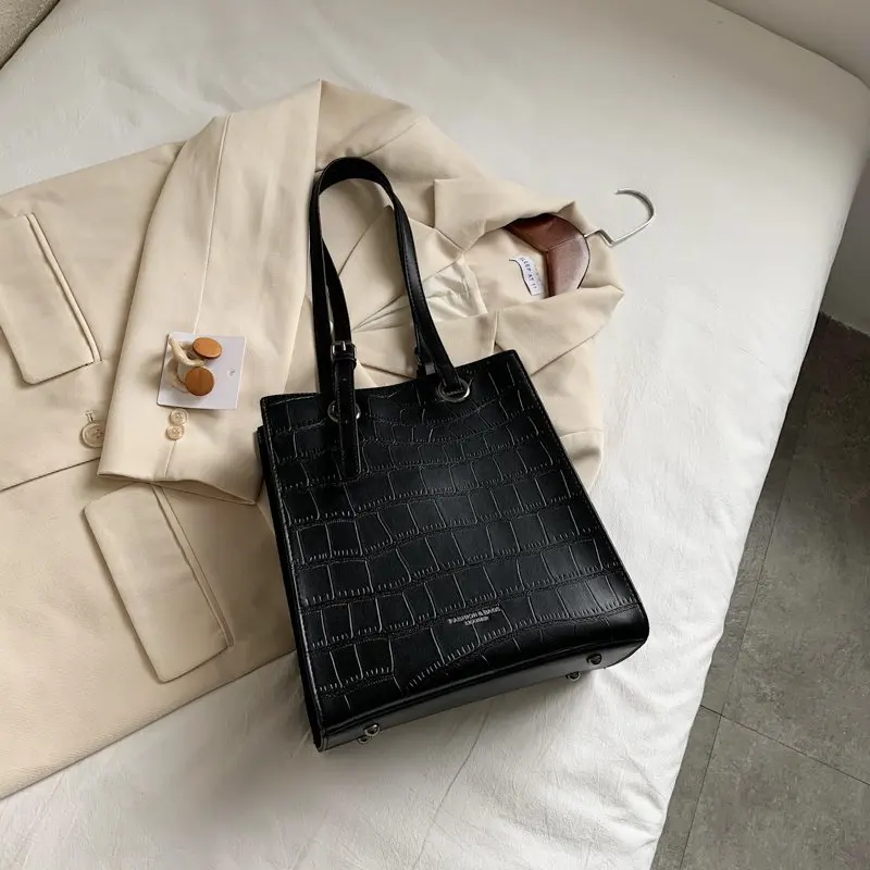 

Stone Pattern PU Leather Shoulder Bags For Women 2020 Designer Lady Crossbody Bag Female Solid Color Handbags Bucket Bag bolsos