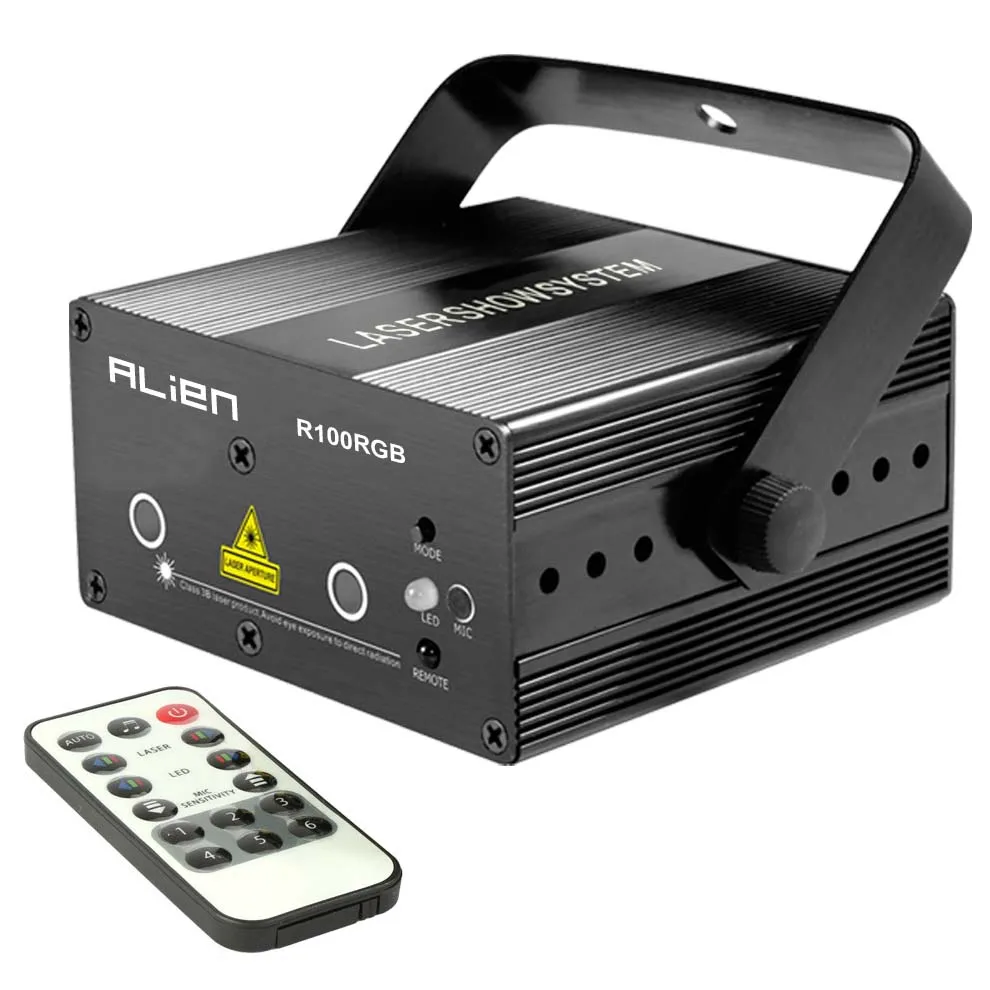 Миниатюрный лазерный прожектор ALIEN с RGB-звездами и точками сцсветильник ческий