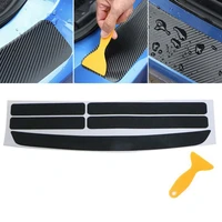 4pcsset car carbon fiber threshold sticker high quality trunk waterproof scratch resistant protection auto modification sticker