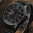 Часы наручные NAVIFORCE Мужские кварцевые в стиле милитари, роскошные Брендовые спортивные с кожаным ремешком, с отображением недели