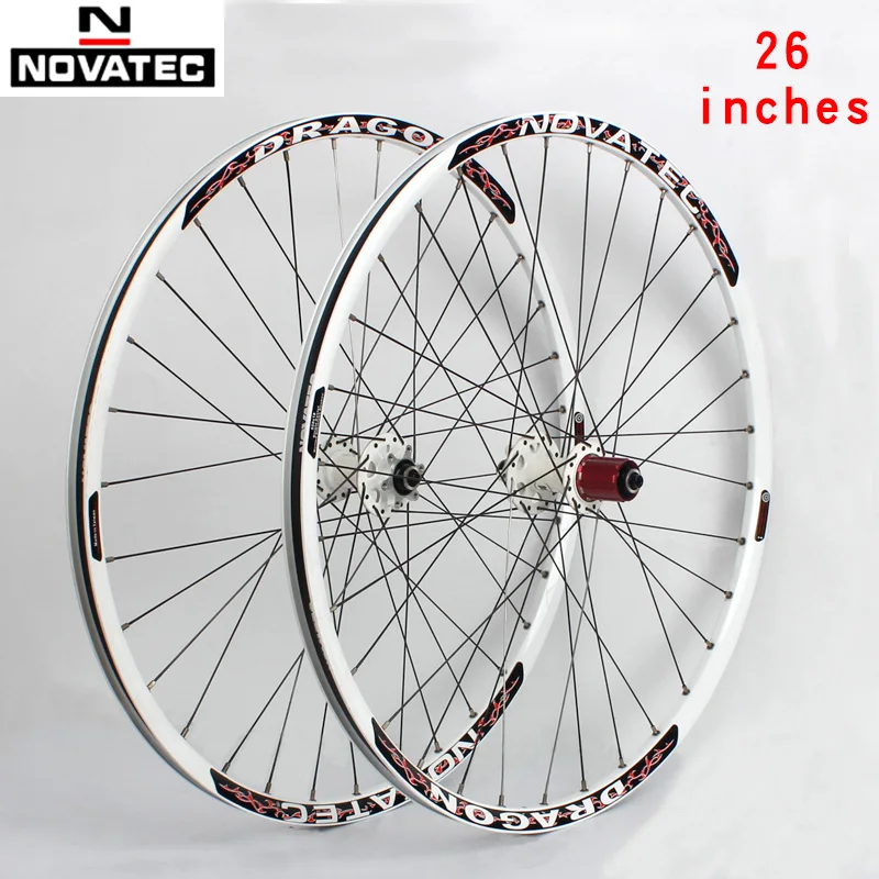 Novatec горный велосипед внедорожный MTB алюминиевый сплав белый колеса 26 дюймов