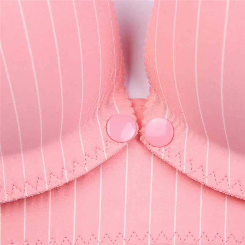 

nursing bra Women No Steel Ring Bra Maternity Intimate Breastfeed Button Strip Lactation Bra sujetador lactancia #4AA8