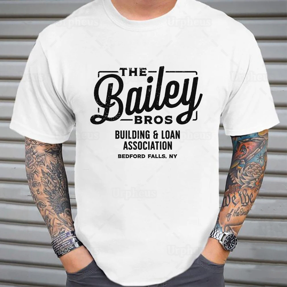 

It's A Wonderful Life Inspired Tshirt Vintage The Bailey Brothers Graphic Cotton T Shirt Classic Movie Summer Top Tees