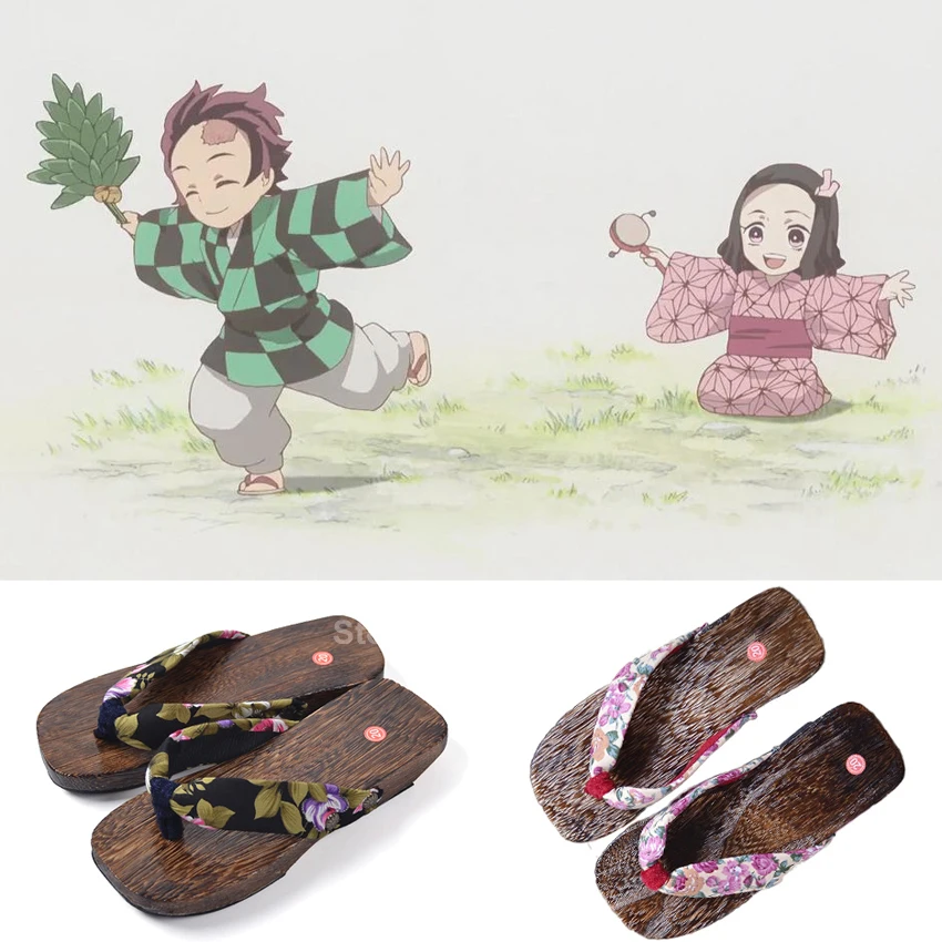 2021 детские ботинки для косплея аниме мальчиков и девочек: Kimetsu No Yaiba Kamado Tanjirou Nezuko