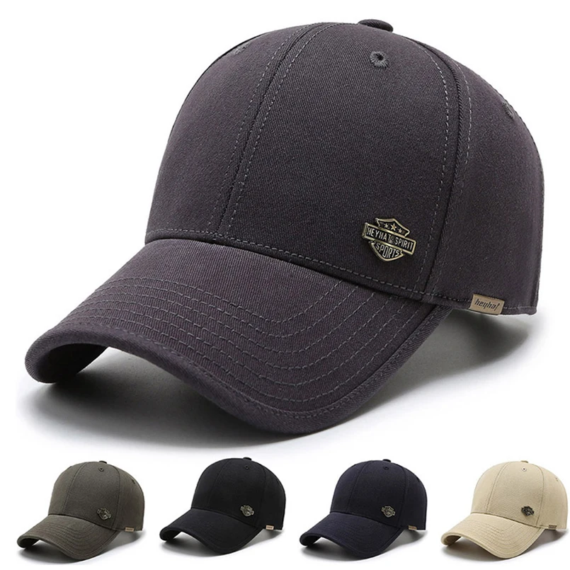 New High Quality Hat Men Solid Baseball Cap Peaked Korean Travel Sun Visor Young Fashion Design Green Simple Driver | Аксессуары для