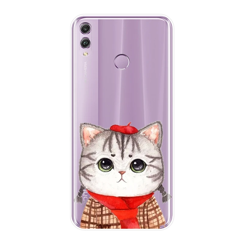 Задняя крышка для Huawei Honor 8X MAX 10 9 8 7 7S 7X 7A 7C Pro моппер Собака Кошка Силиконовый