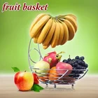 Металлическая корзина для фруктов стойка с бананами, корзина для хранения, украшение для кухни и столовой