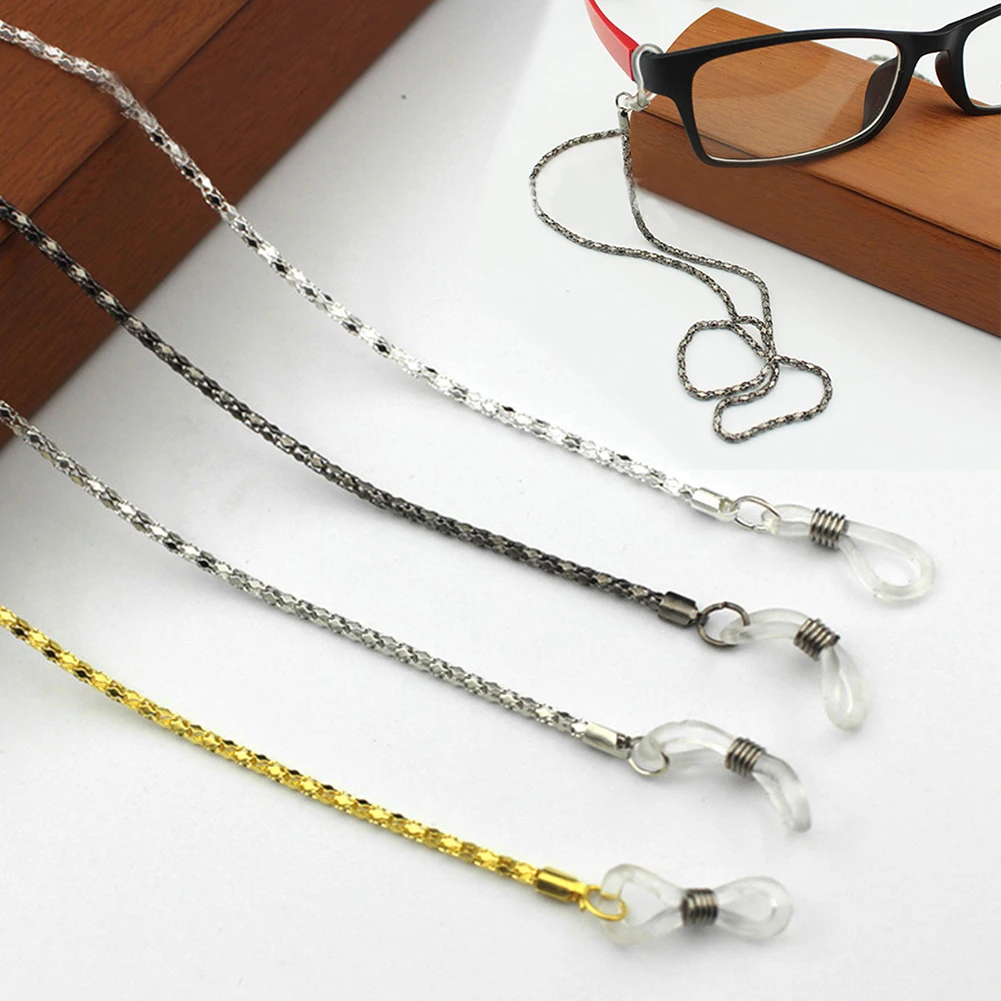 

1pcs 60cm New Fashion Unisex Sunglasses Lanyard Strap Necklace Metal Eyeglass Glasses Chain Cord For Reading Glasses 4 Colors