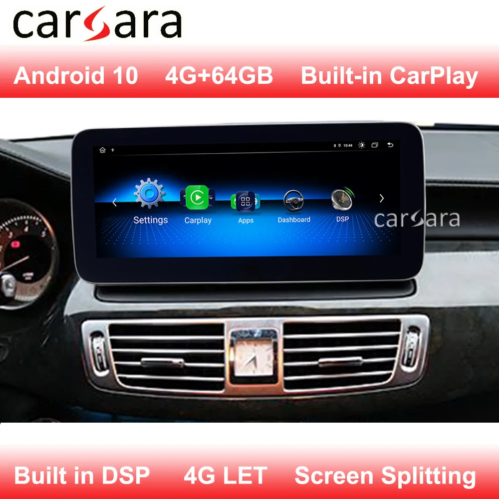 Радио-модификация для Mercedes W218 Android 10 навигация CarPlay послепродажный экран