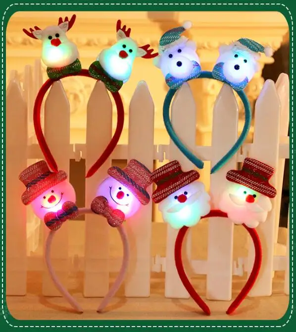 

60pcs/lot DIY Simple Multi Christmas Decorations Shiner Party Head Bands Antlers HeadBands Hair Styling Tools Accessory HA1482