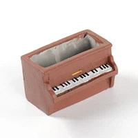 piano flower pot silicone mold concrete planter mould diy handmade cement home decoration tool