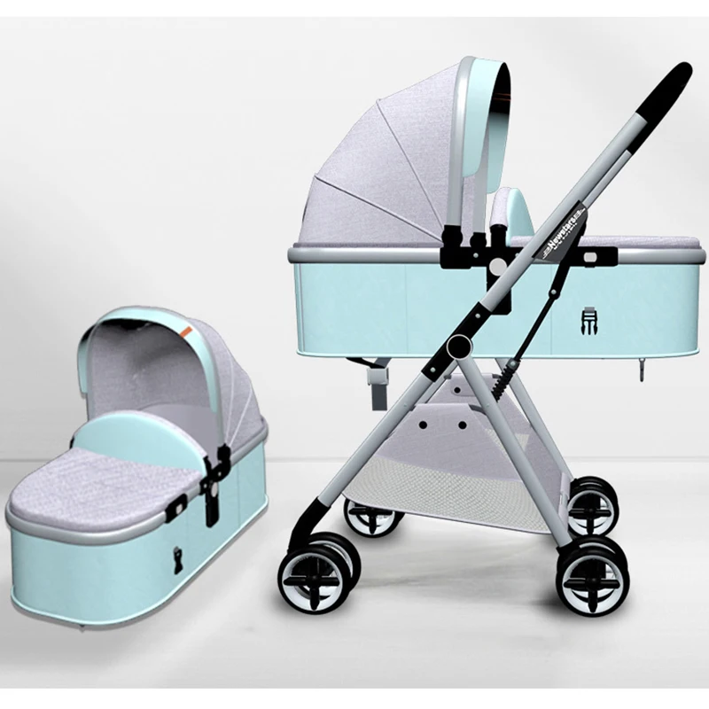 Легкая детская коляска портативная складная может сидеть лежать для