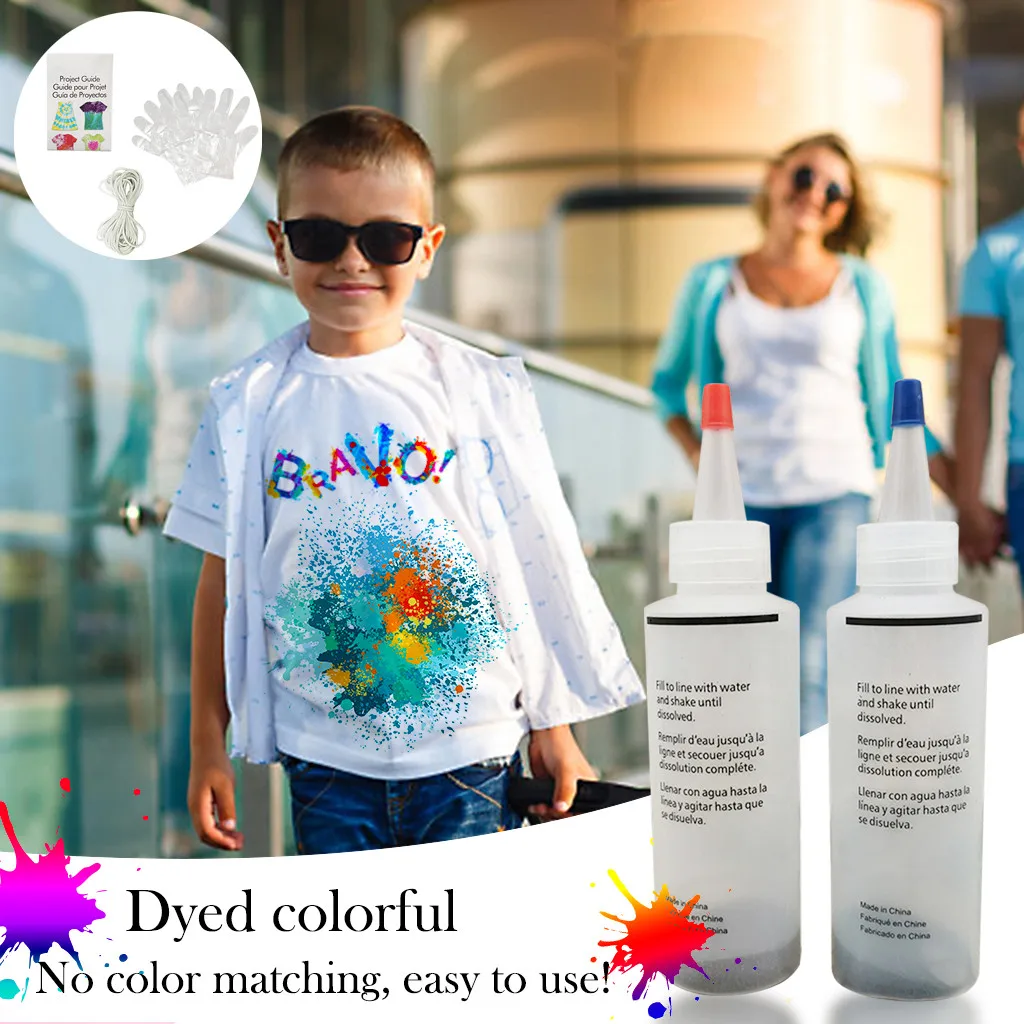 Набор для самостоятельной покраски галстука Dyeware 2 цвета рубашка из хлопка и льна