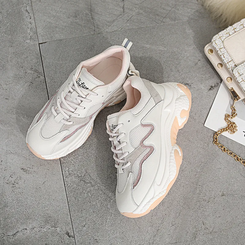 Ins/весна 2020 Новые кроссовки из натуральной кожи Корейская версия беговых