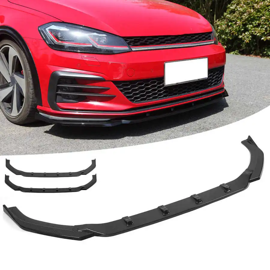 

3pcs for Maxton Style Front Bumper Splitter Lip For Volkswagen Golf MK7.5 2017 2018 2019 2020