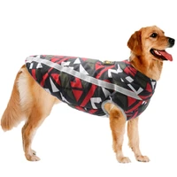 new designer autumn winter warm thick large big dog cotton harness coat dogs jacket clothes golden retriever pet clothing