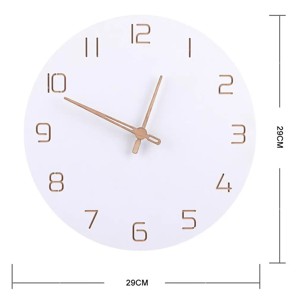 

Nordic 3D Wooden Large Wall Clock Modern Design Home Decor Bedroom Silent oclock Nixie Watch Wall Kids Clock For Children Room