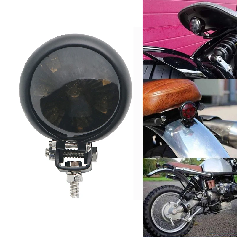 Универсальный мотоцикл LED курил черный красный объектив 12V светодиодный