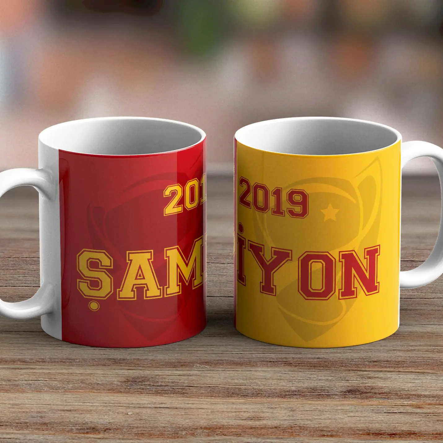 

Yellow Red Champ Design Mug Cup-01