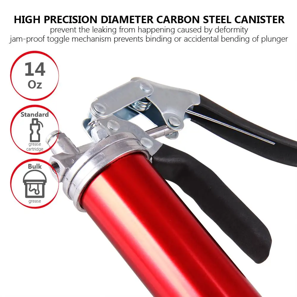 Смазочный шприц 6000 фунтов/кв. дюйм красный тяжелых Делюкс в виде пистолетной