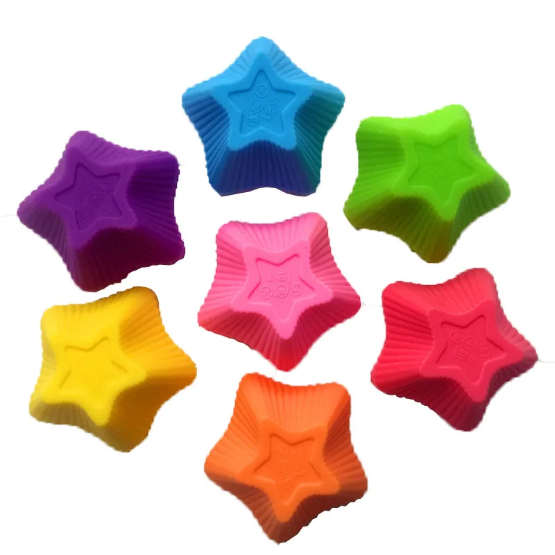 

New Silicone Mold Heart Cupcake 6pcs Cake Mold Muffin Baking Nonstick and Heat Resistant Reusable Silicone Cake Molds Muffin DIY