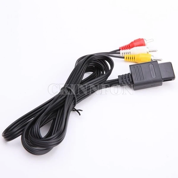 100 шт./лот 1 8 м 6FT AV ТВ 3RCA 3 rca аудио-видео кабель для игры cube/для SNES GameCube/для Nintendo N64 64