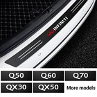 Протектор заднего бампера автомобиля, наклейка из углеродного волокна для Infiniti EX25 FX35 FX45 FX50 G35 G37 JX35 QX30 QX50 QX56 QX60 QX70