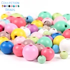 Бусины из натурального дерева Hemu 6-12 мм, шарики из дерева без свинца, круглые бусины россыпью для изготовления ювелирных изделий, браслетов, аксессуары ручной работы сделай сам