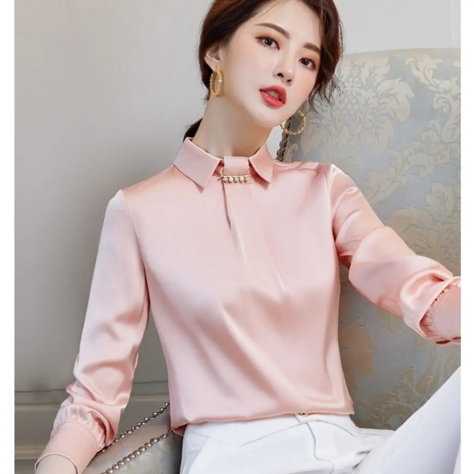 Женская шифоновая блузка в стиле ретро элегантная однотонная плиссированная с