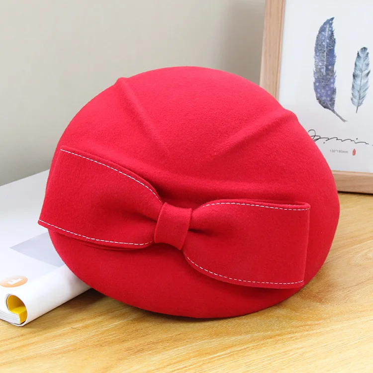 

202012-suaishi Autumn Winter High Temperature Setting Wool Street Lady Beret Hat Women Leisure Painter Hat