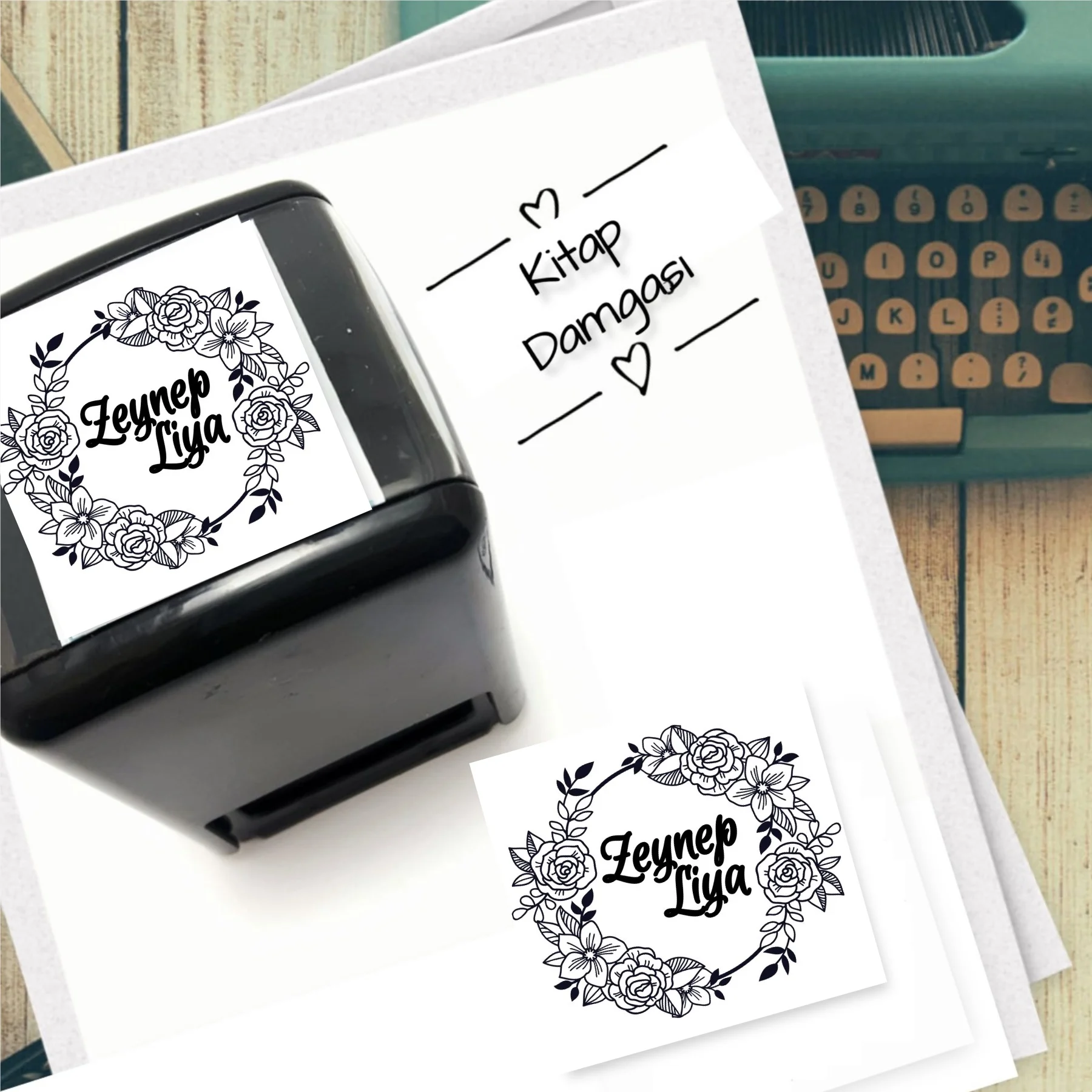 

Personalized Name Written Automatic Square Stamp-824
