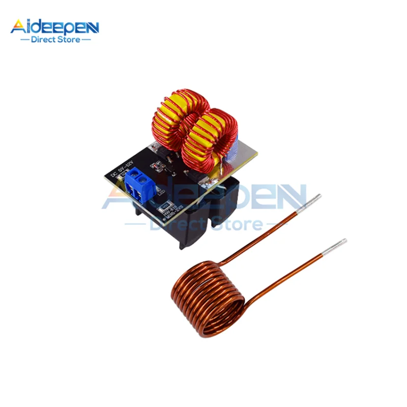 

DC 5-12V 20A 120W Mini ZVS Low Voltage Induction Heating Power Supply Module Induction Heating Board With Ignition Coil