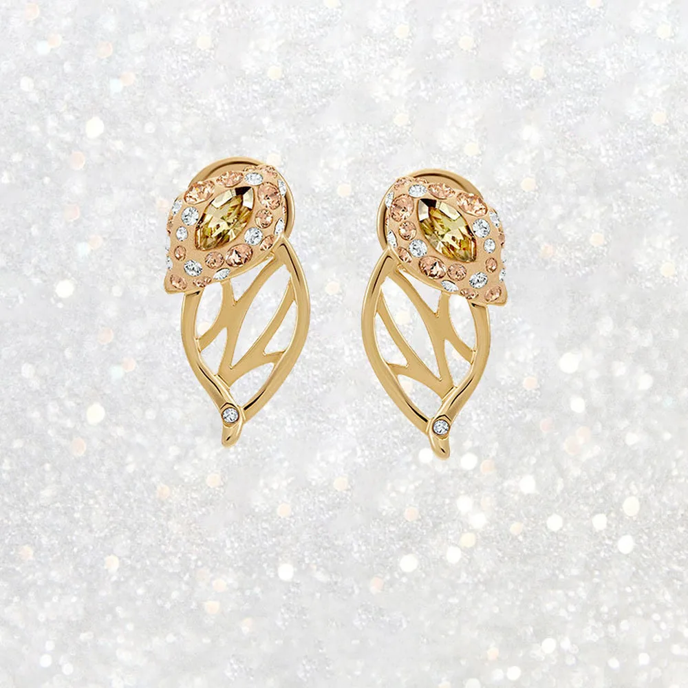 

2020 Fashion Jewelry SWA1: 1 Exquisite Charm Huachenyuexi Elegant Peach Color Lurex Leaf Petal Female Necklace